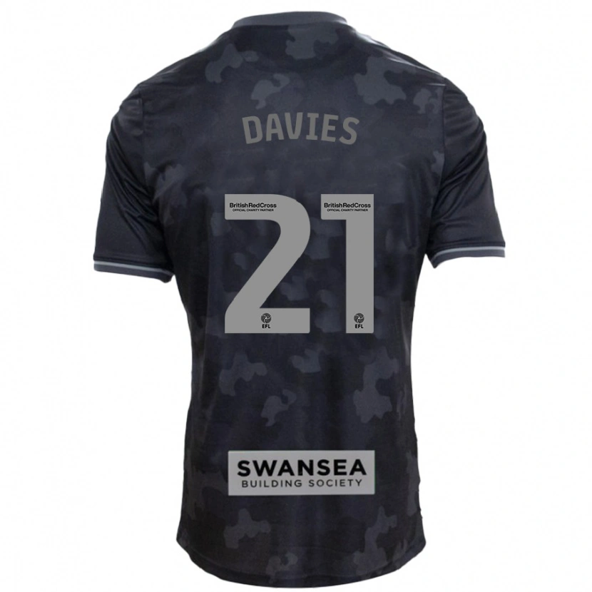 Danxen Kid Laura Davies #21 Black Away Jersey 2024/25 T-Shirt