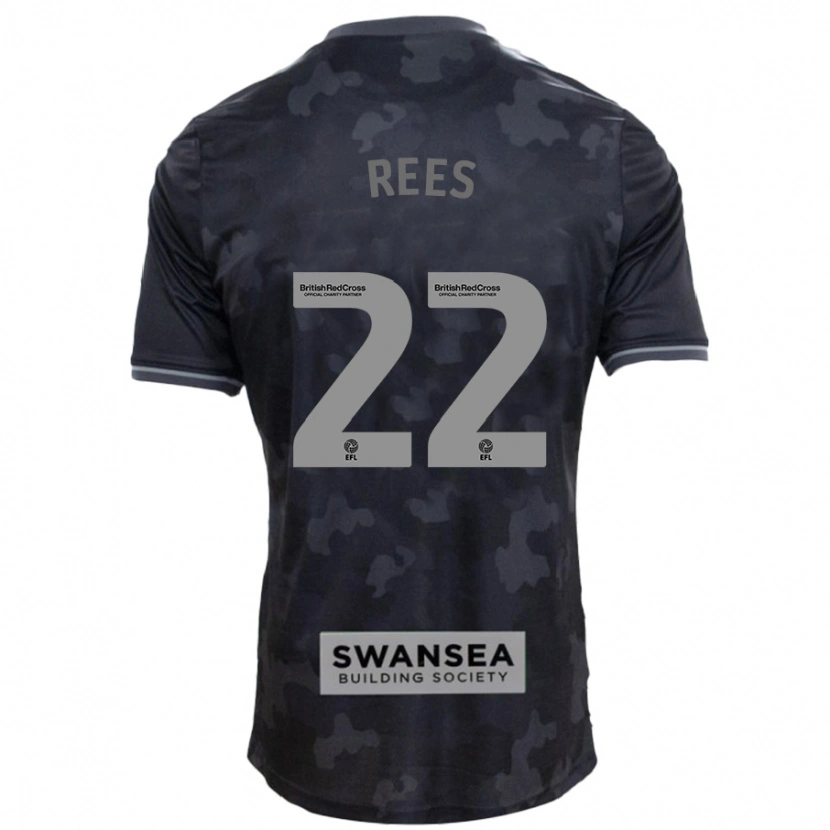 Danxen Kid Nia Rees #22 Black Away Jersey 2024/25 T-Shirt