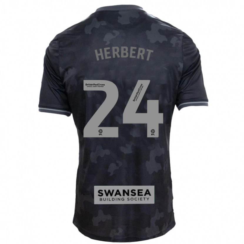 Danxen Kid Chelsea Herbert #24 Black Away Jersey 2024/25 T-Shirt