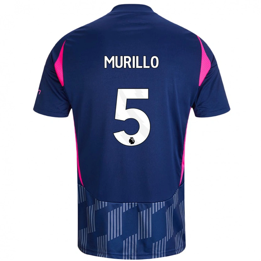 Danxen Kid Murillo #5 Royal Blue Pink Away Jersey 2024/25 T-Shirt