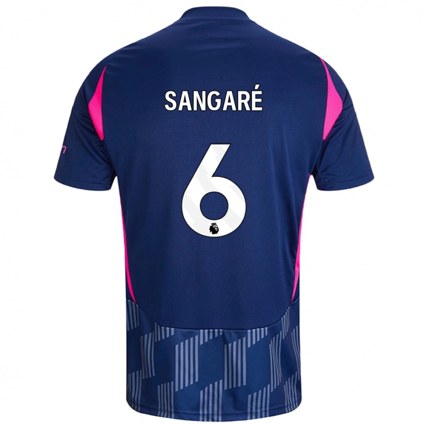 Danxen Kid Ibrahim Sangaré #6 Royal Blue Pink Away Jersey 2024/25 T-Shirt