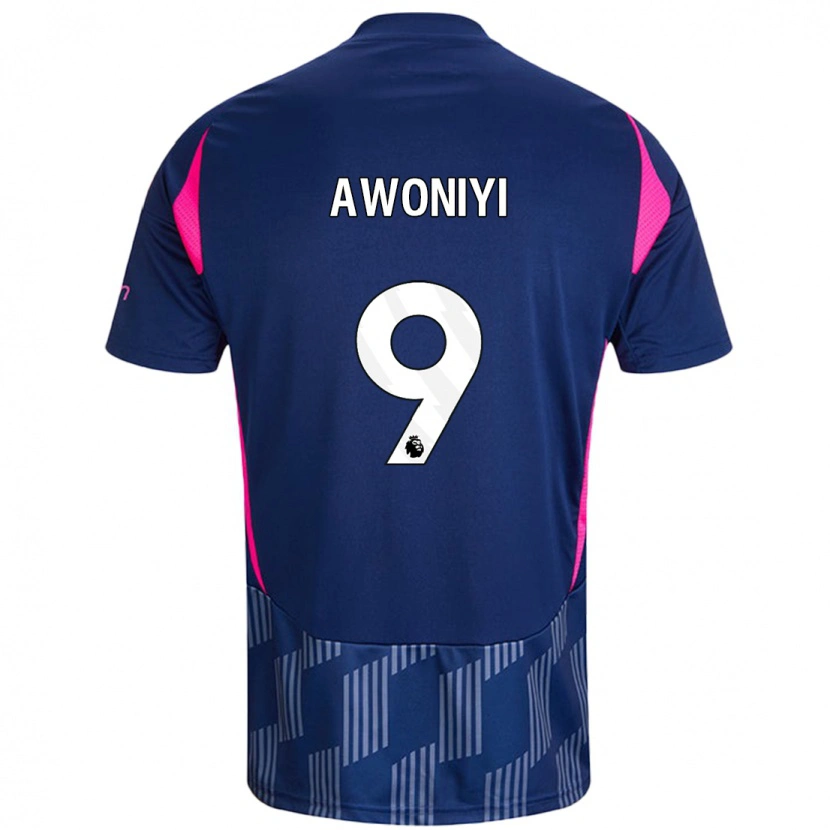 Danxen Kid Taiwo Awoniyi #9 Royal Blue Pink Away Jersey 2024/25 T-Shirt