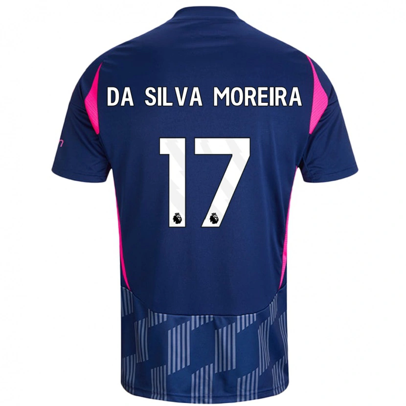 Danxen Kid Eric Da Silva Moreira #17 Royal Blue Pink Away Jersey 2024/25 T-Shirt