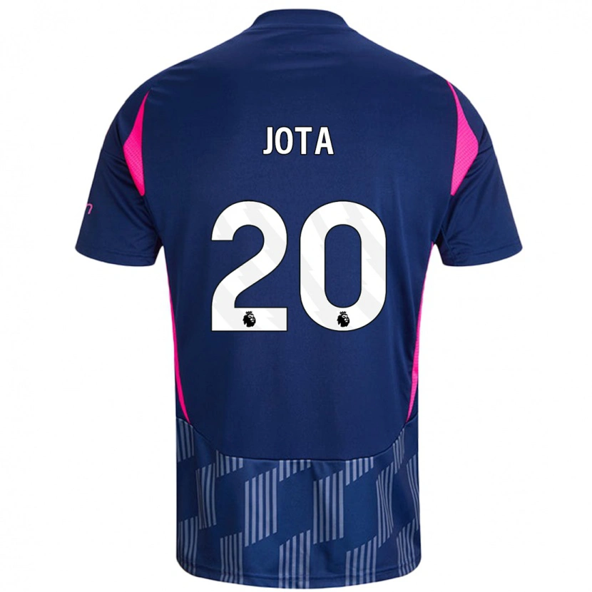 Danxen Kid Jota Silva #20 Royal Blue Pink Away Jersey 2024/25 T-Shirt