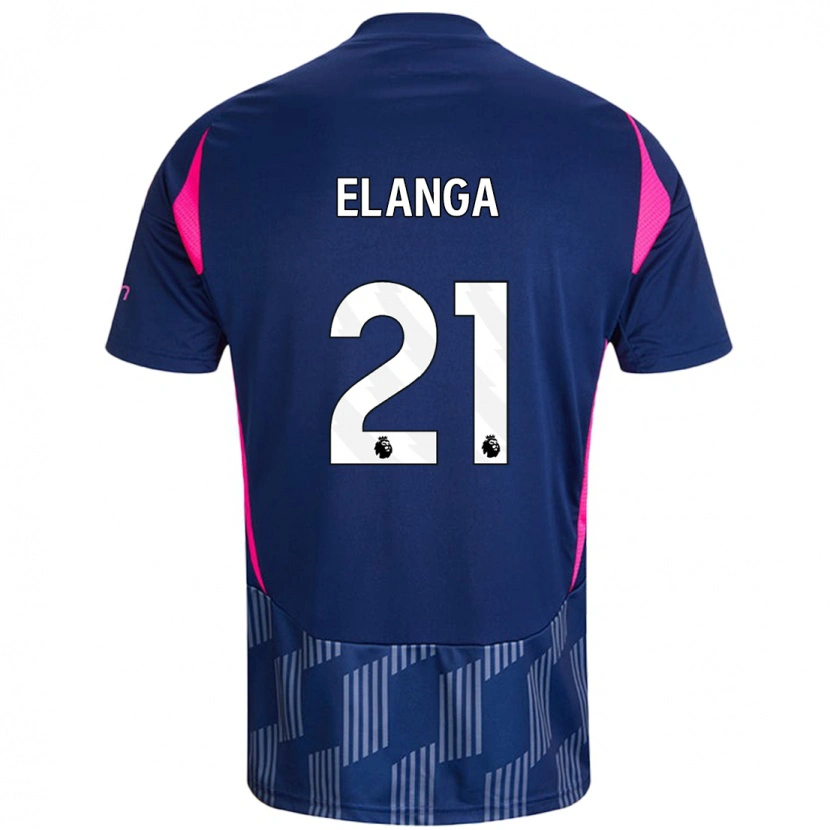 Danxen Kid Anthony Elanga #21 Royal Blue Pink Away Jersey 2024/25 T-Shirt