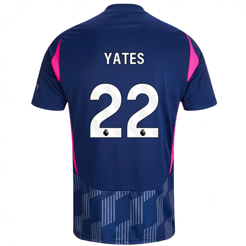 Danxen Kid Ryan Yates #22 Royal Blue Pink Away Jersey 2024/25 T-Shirt