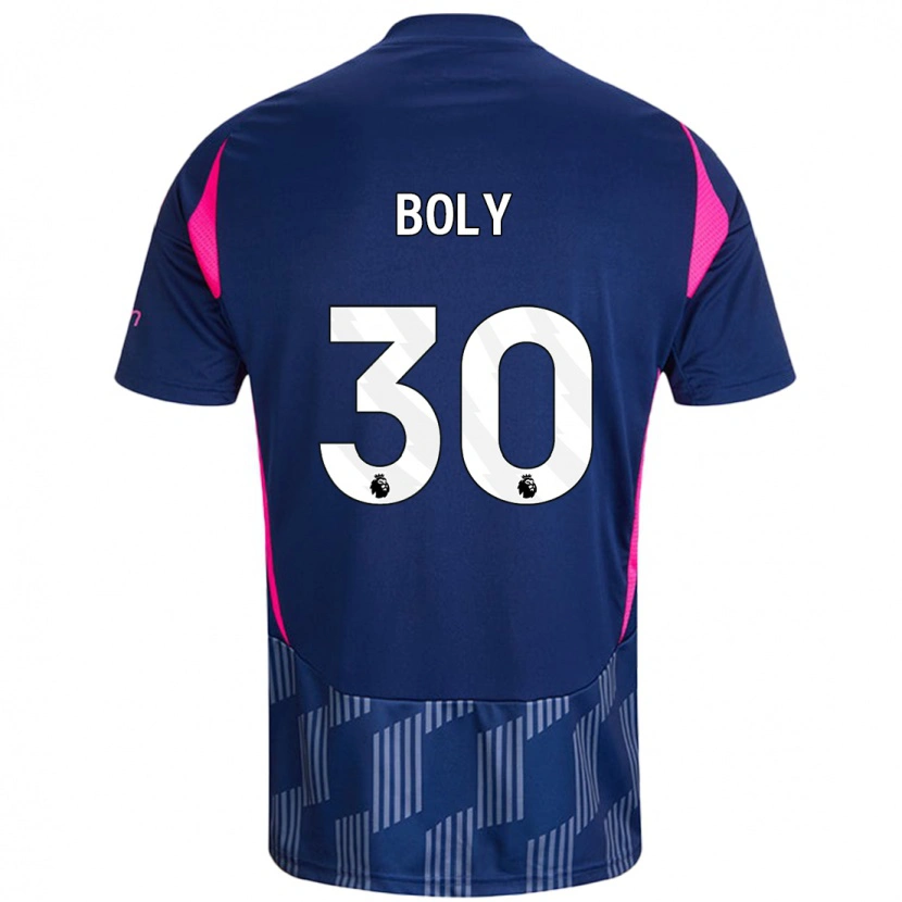 Danxen Kid Willy Boly #30 Royal Blue Pink Away Jersey 2024/25 T-Shirt