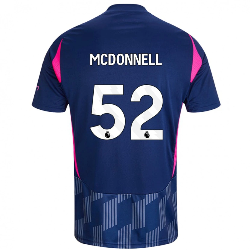 Danxen Kid Jamie Mcdonnell #52 Royal Blue Pink Away Jersey 2024/25 T-Shirt