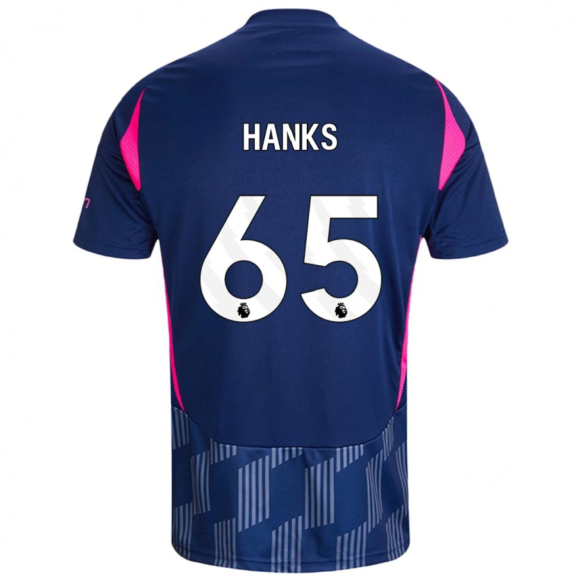 Danxen Kid Justin Hanks #65 Royal Blue Pink Away Jersey 2024/25 T-Shirt