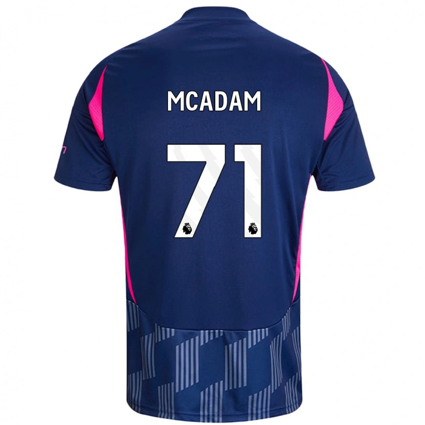 Danxen Kid Kyle Mcadam #71 Royal Blue Pink Away Jersey 2024/25 T-Shirt