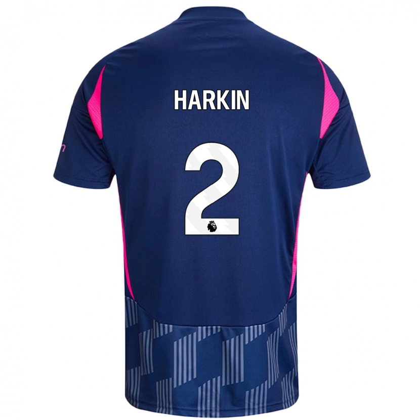 Danxen Kid Lyndsey Harkin #2 Royal Blue Pink Away Jersey 2024/25 T-Shirt