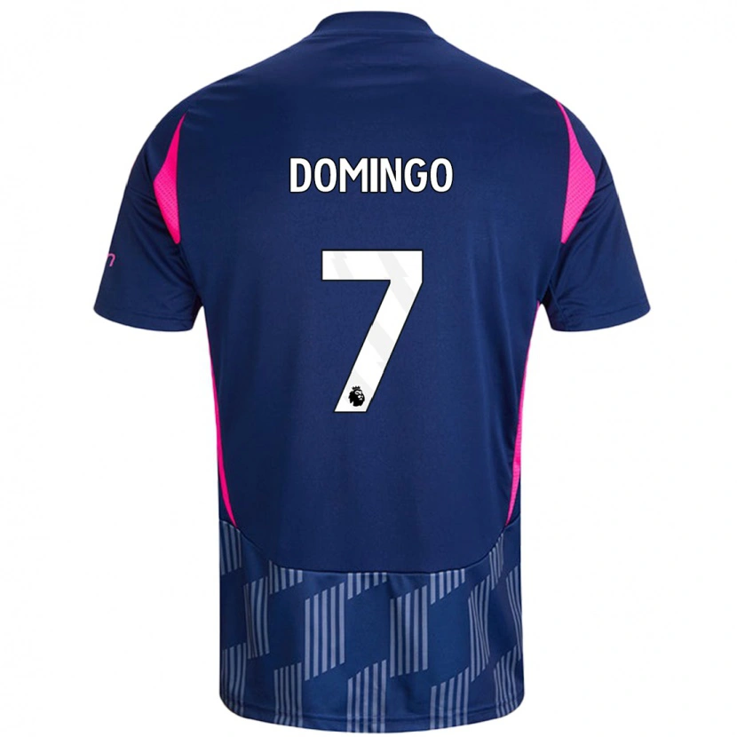 Danxen Kid Sophie Domingo #7 Royal Blue Pink Away Jersey 2024/25 T-Shirt