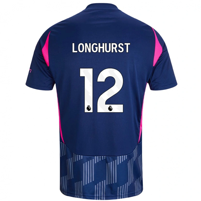 Danxen Kid Kate Longhurst #12 Royal Blue Pink Away Jersey 2024/25 T-Shirt