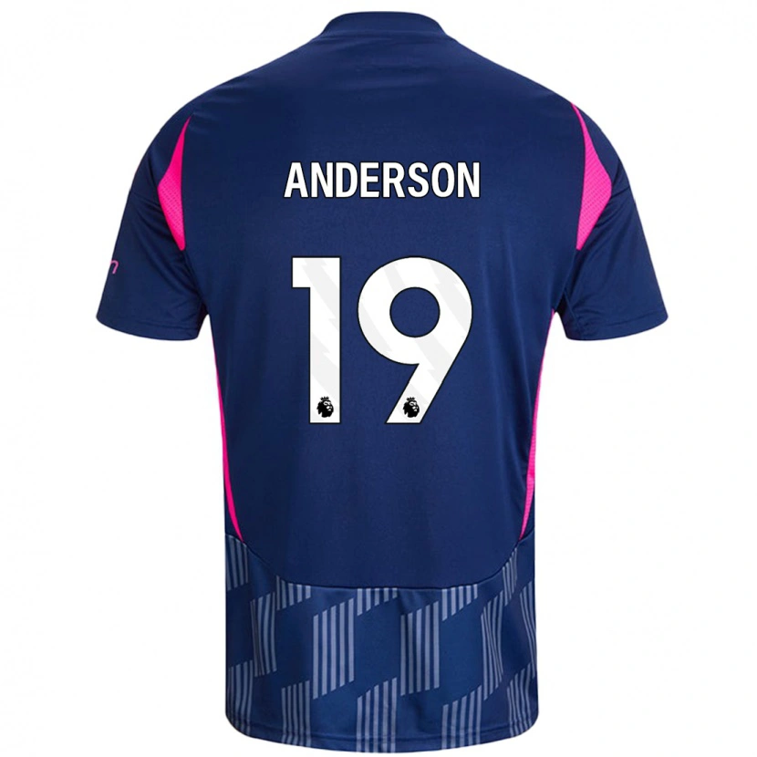 Danxen Kid Becky Anderson #19 Royal Blue Pink Away Jersey 2024/25 T-Shirt