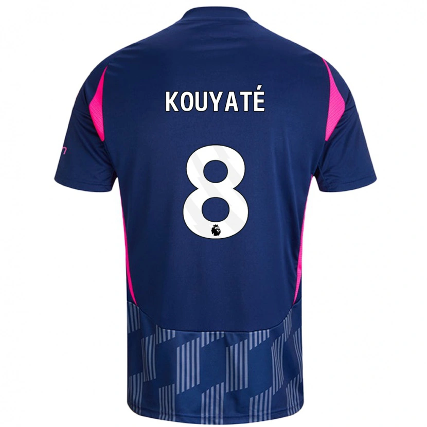 Danxen Kid Cheikhou Kouyaté #8 Royal Blue Pink Away Jersey 2024/25 T-Shirt