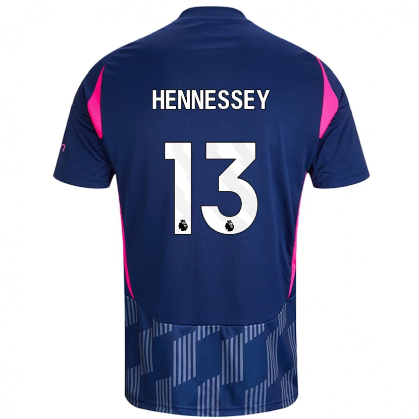 Danxen Kid Wayne Hennessey #13 Royal Blue Pink Away Jersey 2024/25 T-Shirt