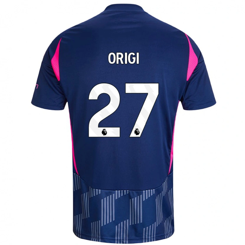 Danxen Kid Divock Origi #27 Royal Blue Pink Away Jersey 2024/25 T-Shirt