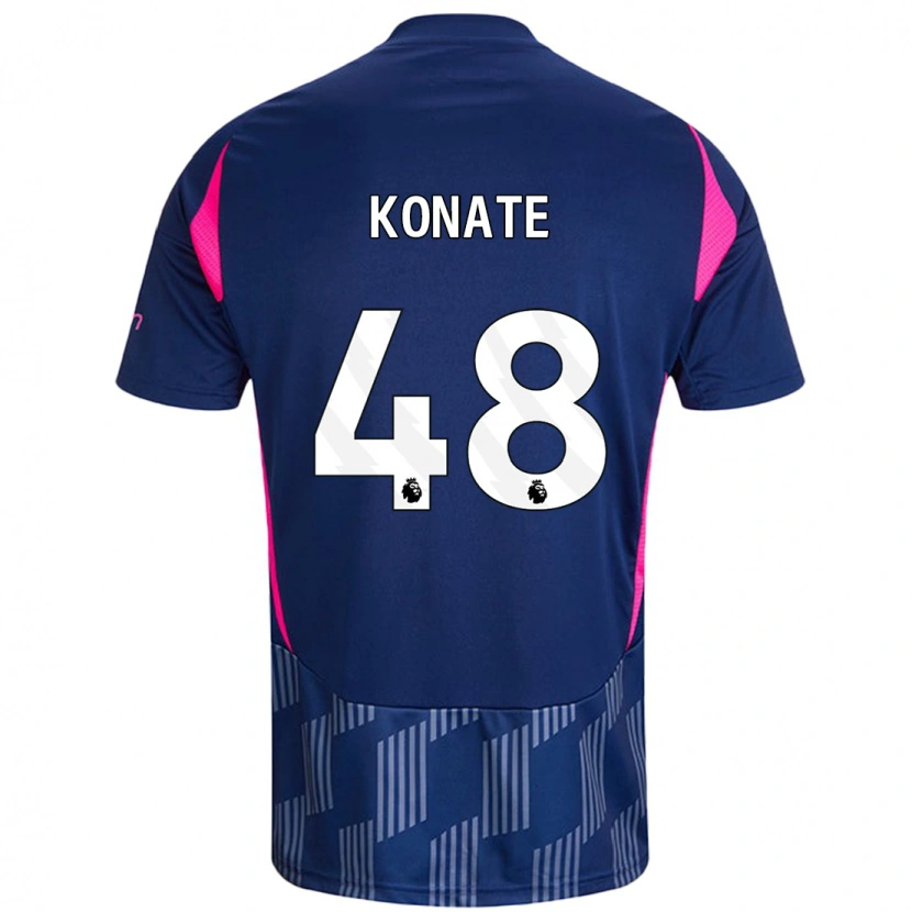 Danxen Kid Ateef Konaté #48 Royal Blue Pink Away Jersey 2024/25 T-Shirt