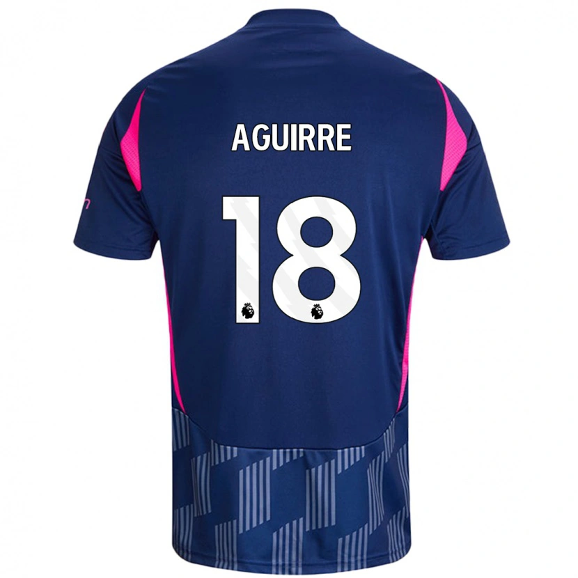 Danxen Kid Aja Aguirre #18 Royal Blue Pink Away Jersey 2024/25 T-Shirt