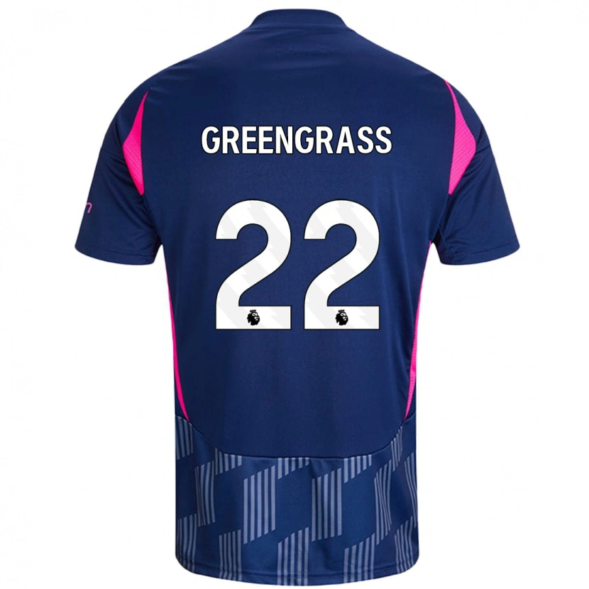 Danxen Kid Charlotte Greengrass #22 Royal Blue Pink Away Jersey 2024/25 T-Shirt