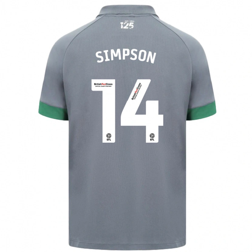 Danxen Kid Jasmine Simpson #14 Dark Gray Away Jersey 2024/25 T-Shirt