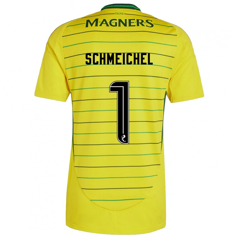 Danxen Kid Kasper Schmeichel #1 Yellow Away Jersey 2024/25 T-Shirt