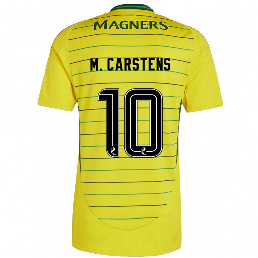 Danxen Kid Mathilde Carstens #10 Yellow Away Jersey 2024/25 T-Shirt