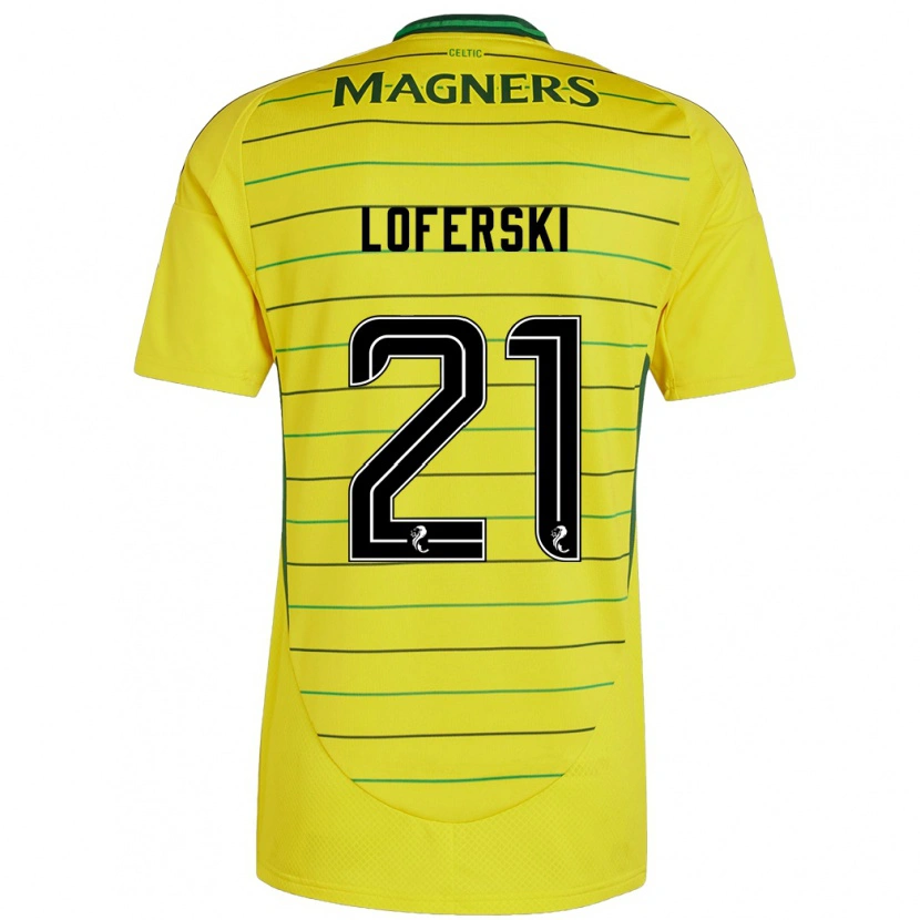 Danxen Kid Kit Loferski #21 Yellow Away Jersey 2024/25 T-Shirt