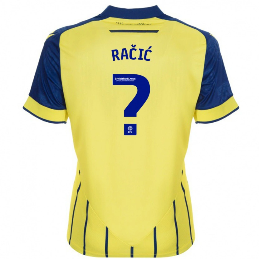 Danxen Kid Uroš Račić #0 Yellow Blue Away Jersey 2024/25 T-Shirt