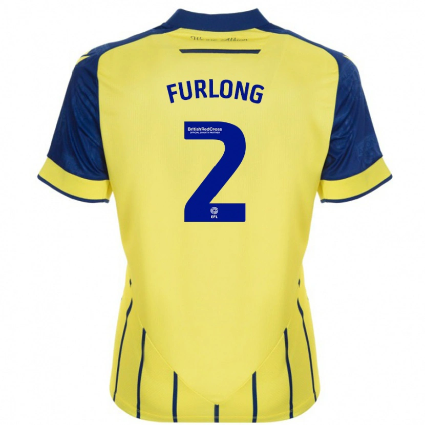 Danxen Kid Darnell Furlong #2 Yellow Blue Away Jersey 2024/25 T-Shirt