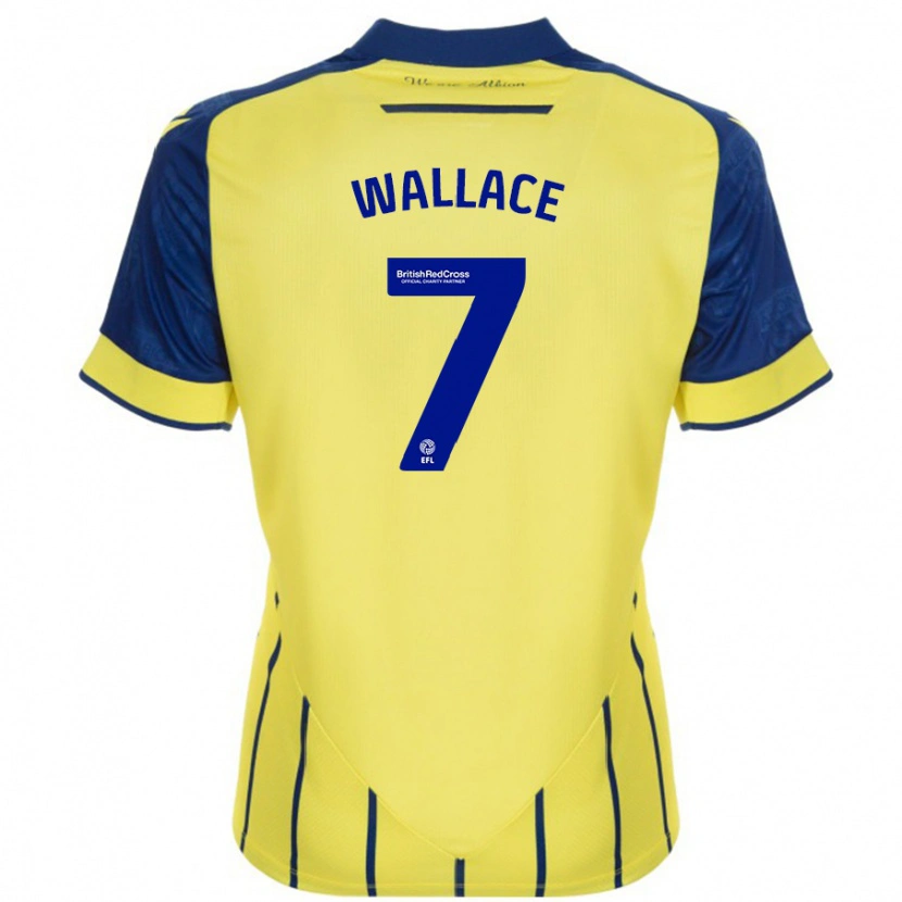 Danxen Kid Jed Wallace #7 Yellow Blue Away Jersey 2024/25 T-Shirt