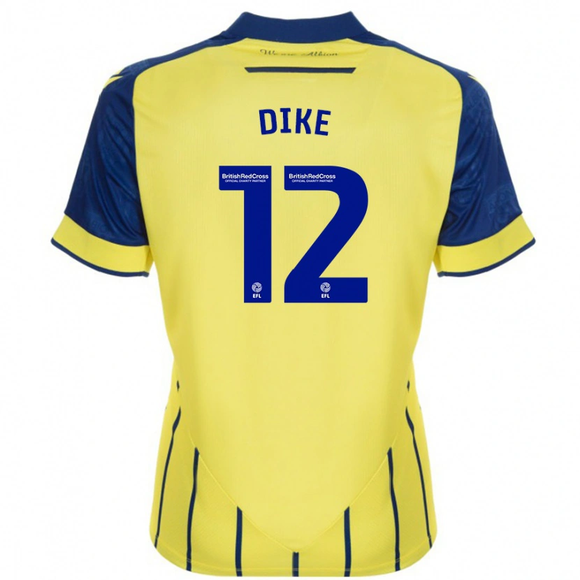 Danxen Kid Daryl Dike #12 Yellow Blue Away Jersey 2024/25 T-Shirt