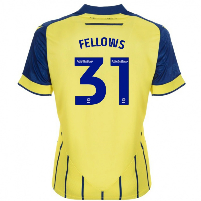 Danxen Kid Tom Fellows #31 Yellow Blue Away Jersey 2024/25 T-Shirt