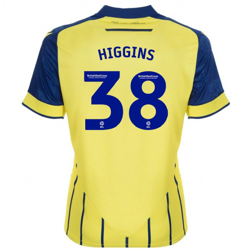 Danxen Kid Akeel Higgins #38 Yellow Blue Away Jersey 2024/25 T-Shirt