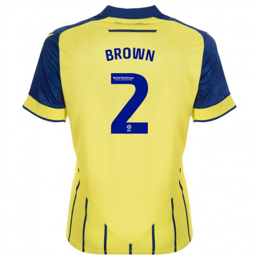 Danxen Kid Ashlee Brown #2 Yellow Blue Away Jersey 2024/25 T-Shirt