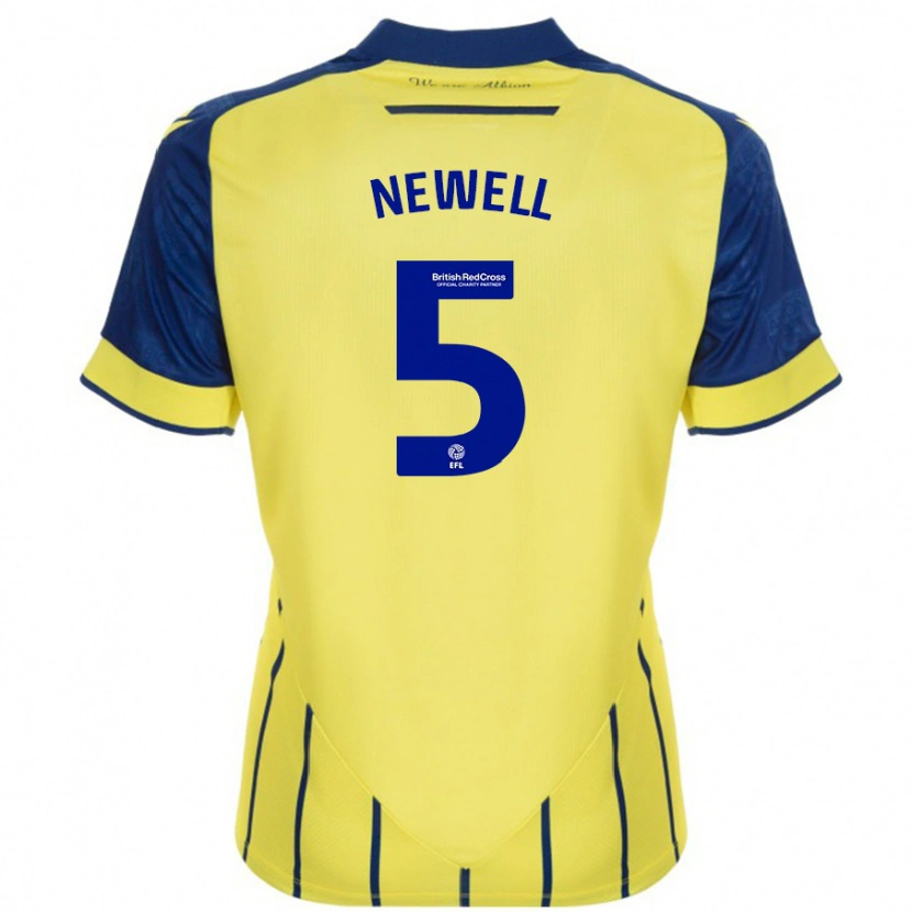 Danxen Kid Lucy Newell #5 Yellow Blue Away Jersey 2024/25 T-Shirt