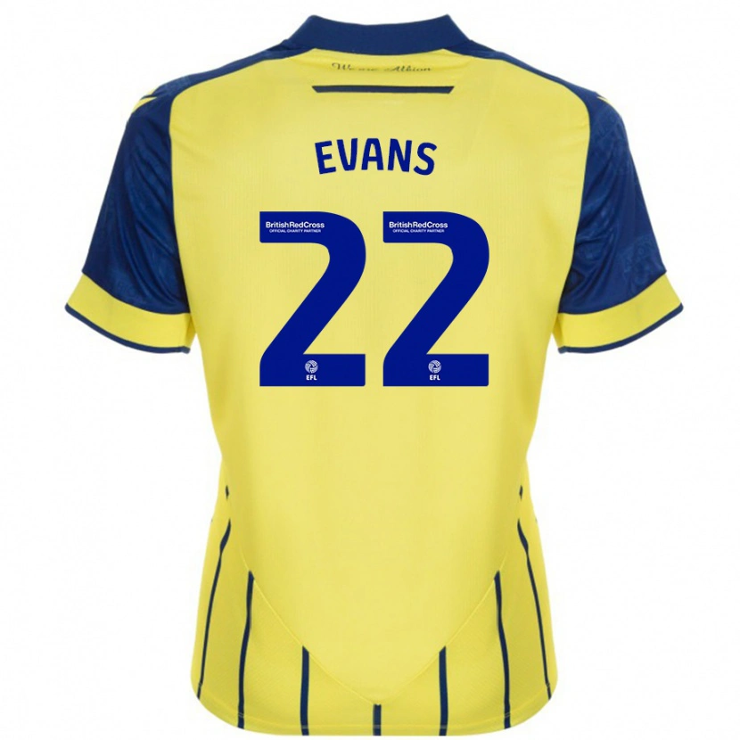 Danxen Kid Kate Evans #22 Yellow Blue Away Jersey 2024/25 T-Shirt