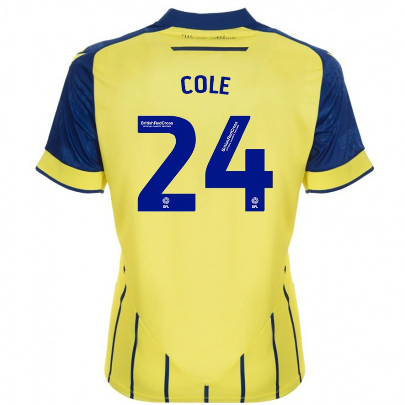 Danxen Kid Delphi Cole #24 Yellow Blue Away Jersey 2024/25 T-Shirt