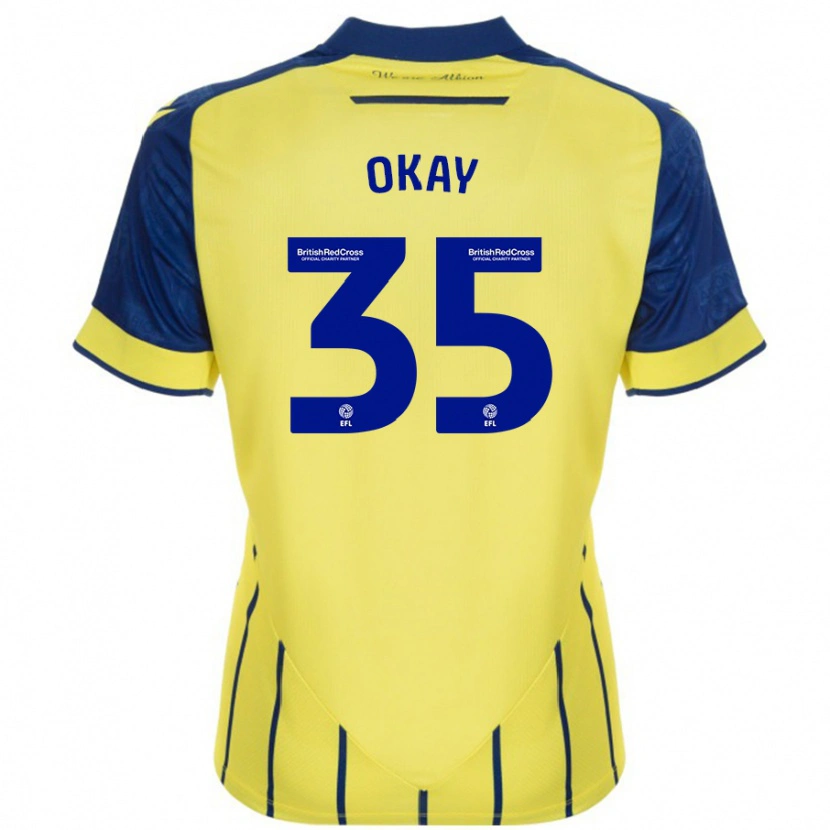 Danxen Kid Okay Yokuşlu #35 Yellow Blue Away Jersey 2024/25 T-Shirt