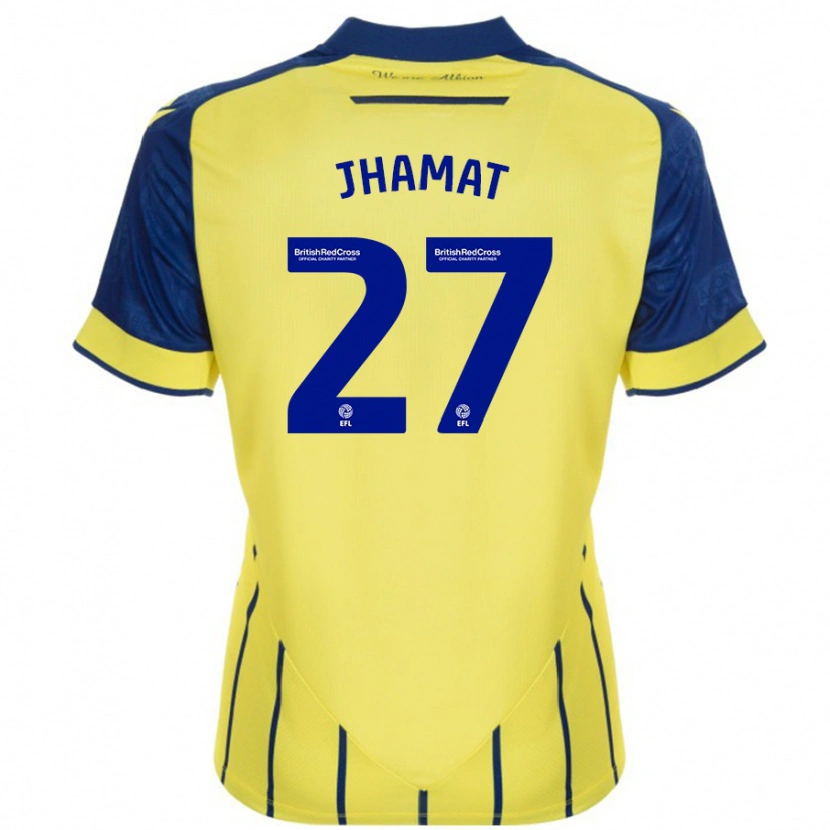 Danxen Kid Simran Jhamat #27 Yellow Blue Away Jersey 2024/25 T-Shirt