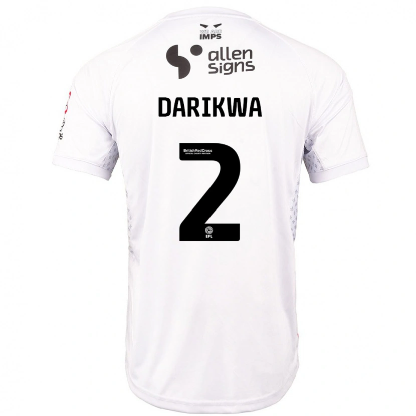 Danxen Kid Tendayi Darikwa #2 Red White Away Jersey 2024/25 T-Shirt