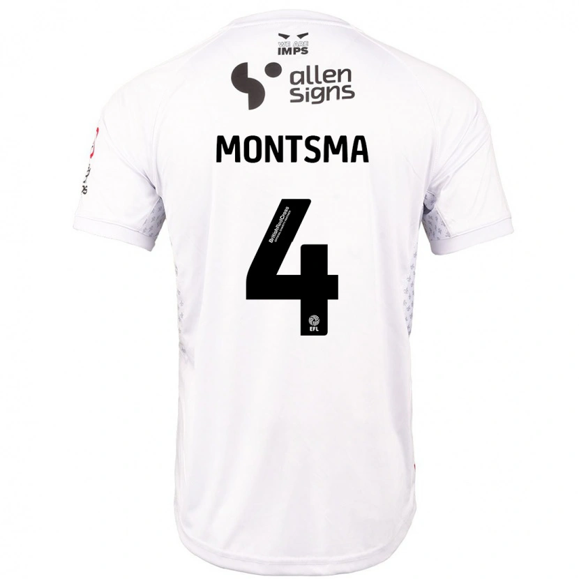 Danxen Kid Lewis Montsma #4 Red White Away Jersey 2024/25 T-Shirt