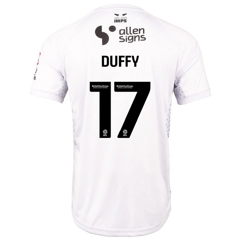 Danxen Kid Dylan Duffy #17 Red White Away Jersey 2024/25 T-Shirt