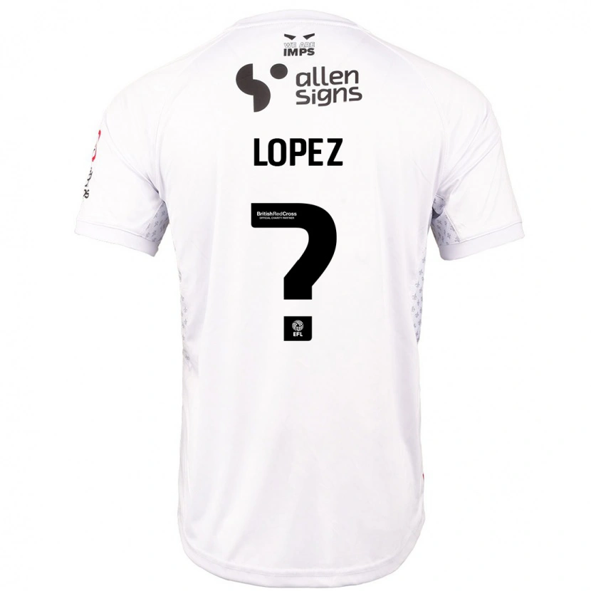 Danxen Kid Jersey Lopez #0 Red White Away Jersey 2024/25 T-Shirt