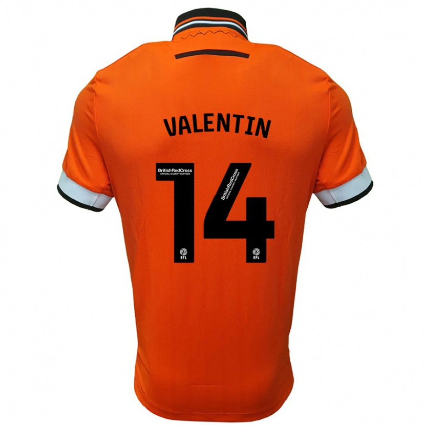 Danxen Kid Pol Valentín #14 Orange White Away Jersey 2024/25 T-Shirt