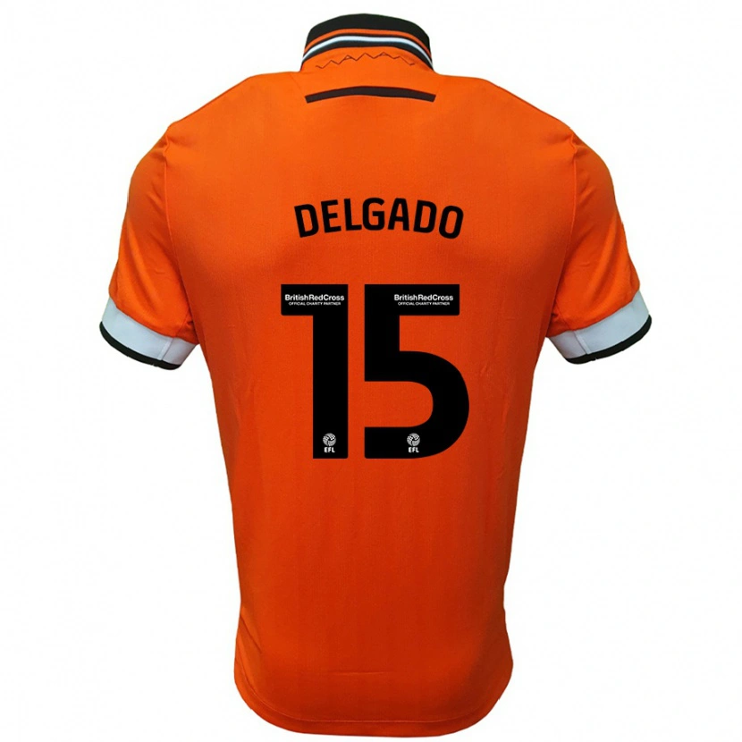 Danxen Kid Juan Delgado #15 Orange White Away Jersey 2024/25 T-Shirt