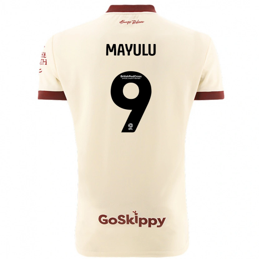 Danxen Kid Fally Mayulu #9 Cream White Away Jersey 2024/25 T-Shirt