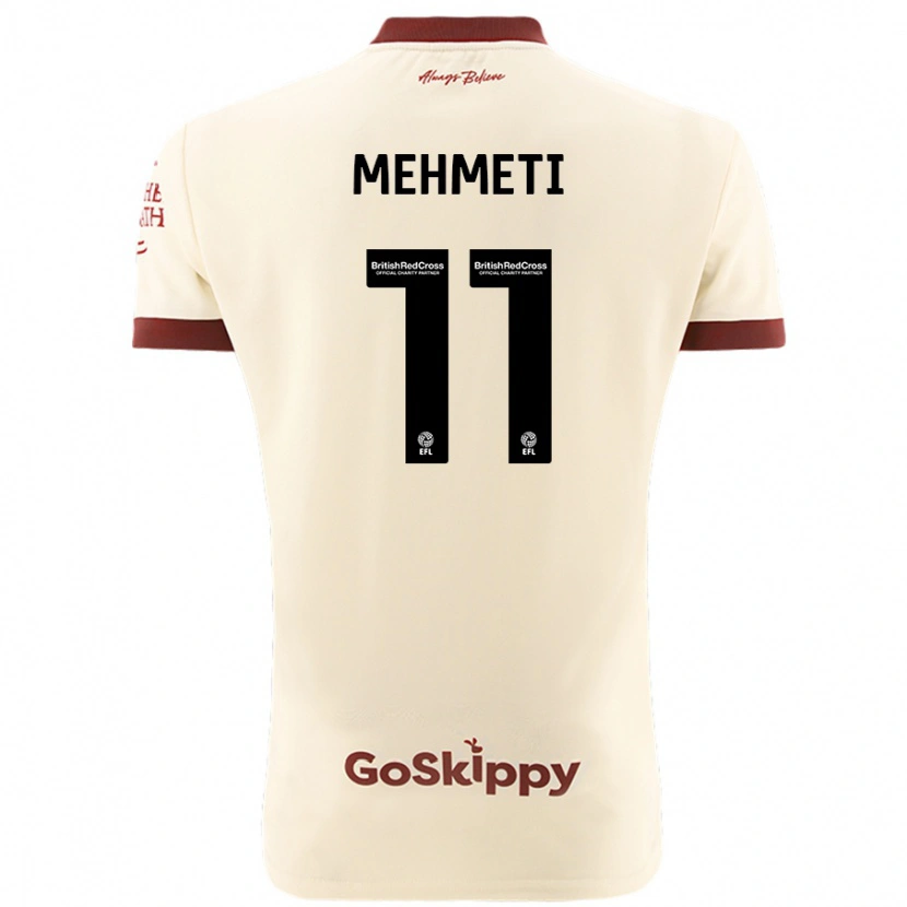 Danxen Kid Anis Mehmeti #11 Cream White Away Jersey 2024/25 T-Shirt