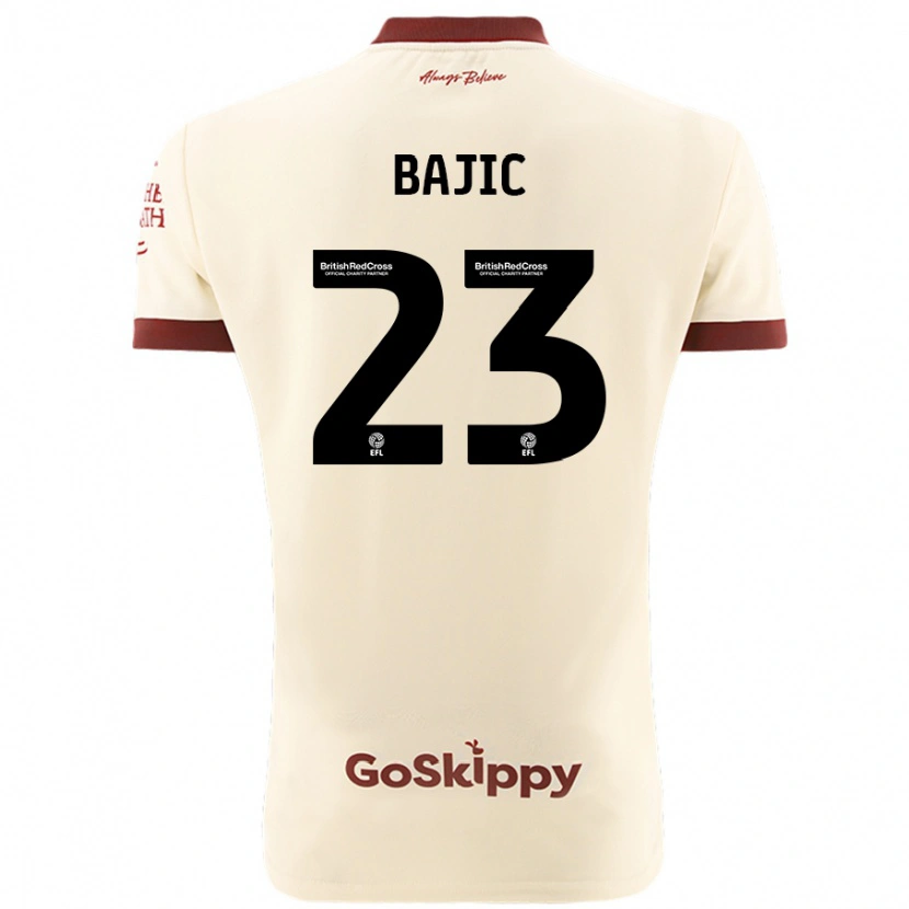 Danxen Kid Stefan Bajic #23 Cream White Away Jersey 2024/25 T-Shirt