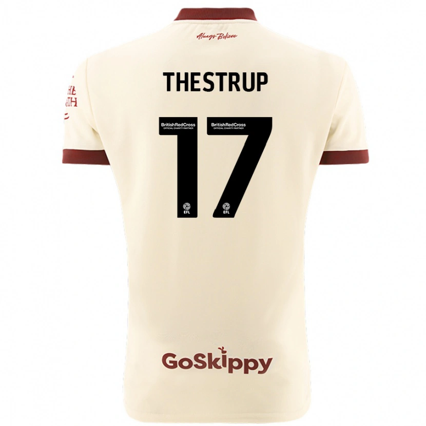 Danxen Kid Amalie Thestrup #17 Cream White Away Jersey 2024/25 T-Shirt